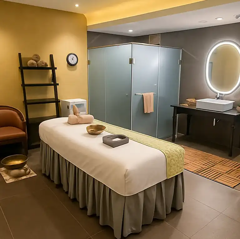 Calm minimalist space for gentle natural movement practice